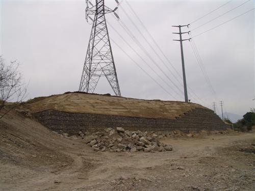 Retaining wall and graded site area at the Godrej project site